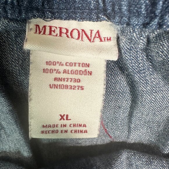 Merona 100% Cotton Denim Button Down Skirt Size Extra Large - Picture 4 of 7